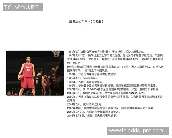 姚明特发：从篮球巨星到文化使者的传奇人生与影响力探讨